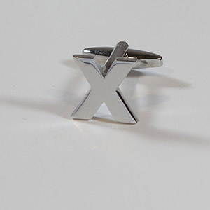 Gemelli Cufflink Letter X 100% Ottone